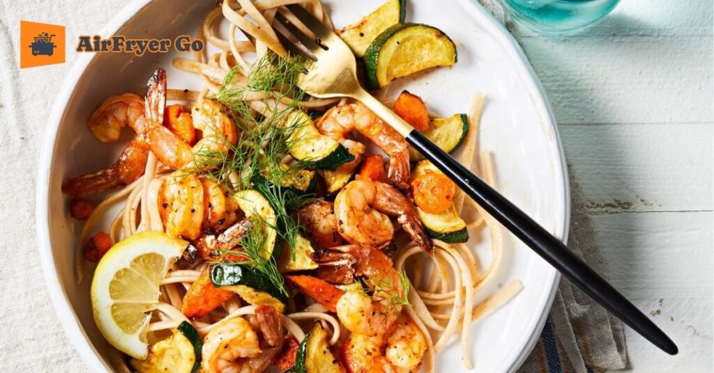 Air Fried Shrimp and Veggie Bowl