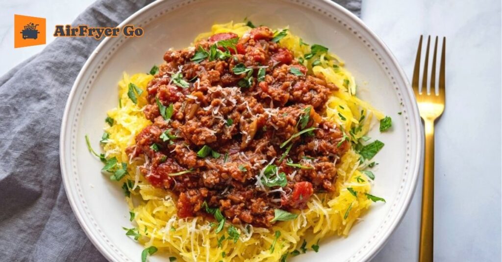 Spaghetti Squash and Meat Sauce