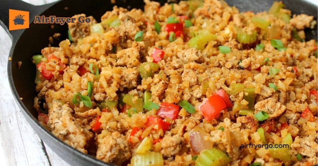 Air Fried Cauliflower Rice Stir Fry
